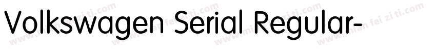 Volkswagen Serial Regular字体转换